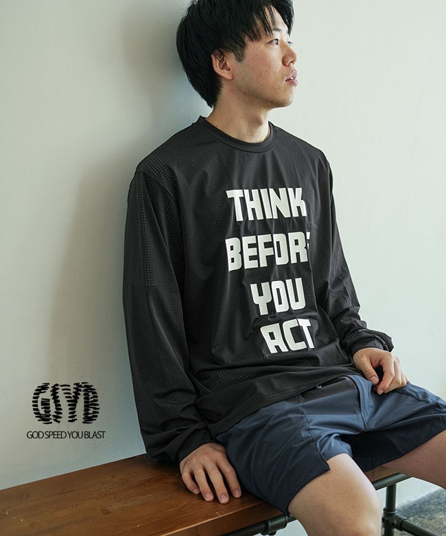 GSYBG(ジーエスワイビー) DRY DOT MESH TEE LS ドライ ドットメッシュ Tシャツ ロングスリーブ メンズ トップス カットソー クルーネック 長袖 レイヤード 重ね着[GS2601-C05]