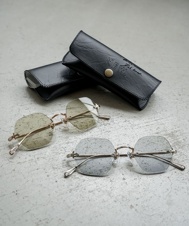 【専用ケース付き】NEW.(ニュー)RILEY ライリー ブラステッドシルバー ゴールド サングラス アイウェア [SAGAMORE-2] [riley]