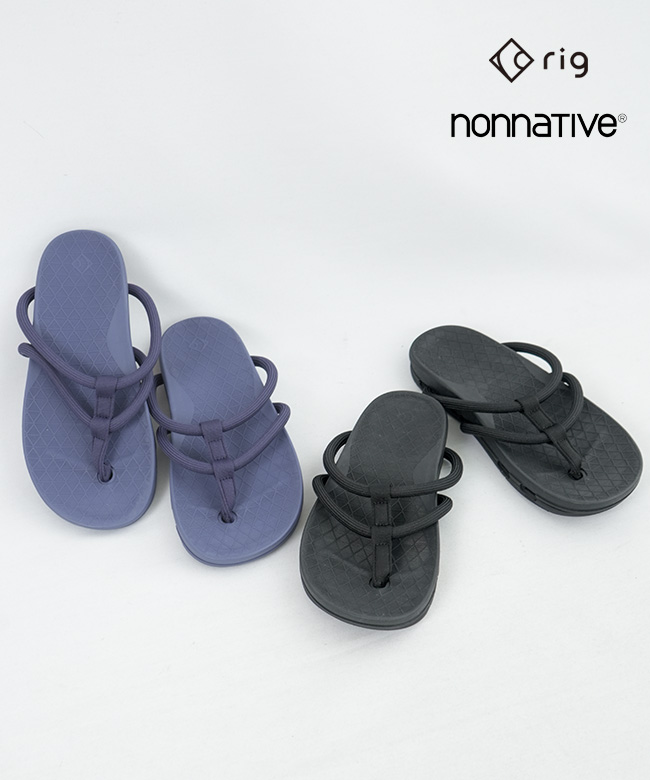 nonnative ブラック トングサンダル rig(リグ)×nonnative(ノンネイティブ) BAHARINI バハリーニ