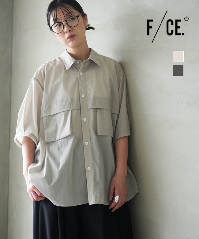 F/CE.(エフシーイー) WATER REPELLENT UTILITY OVER SHIRT ウォーターリぺレントユーティリティオーバーシャツ レディース トップス 半袖 ブラウス[FST02261U0003]