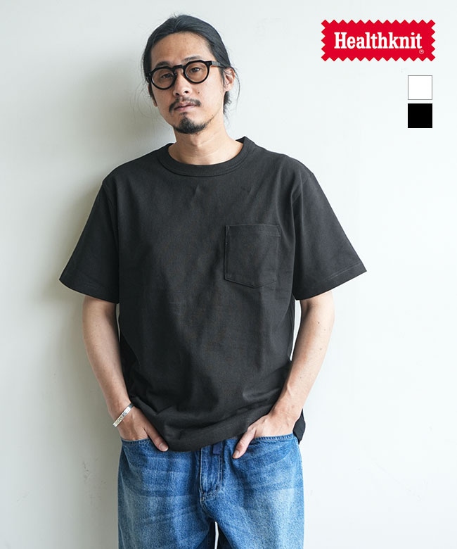 Healthknit(ヘルスニット) MAX WEIGHT JERSEY CREW/N S/S W/POCKET T