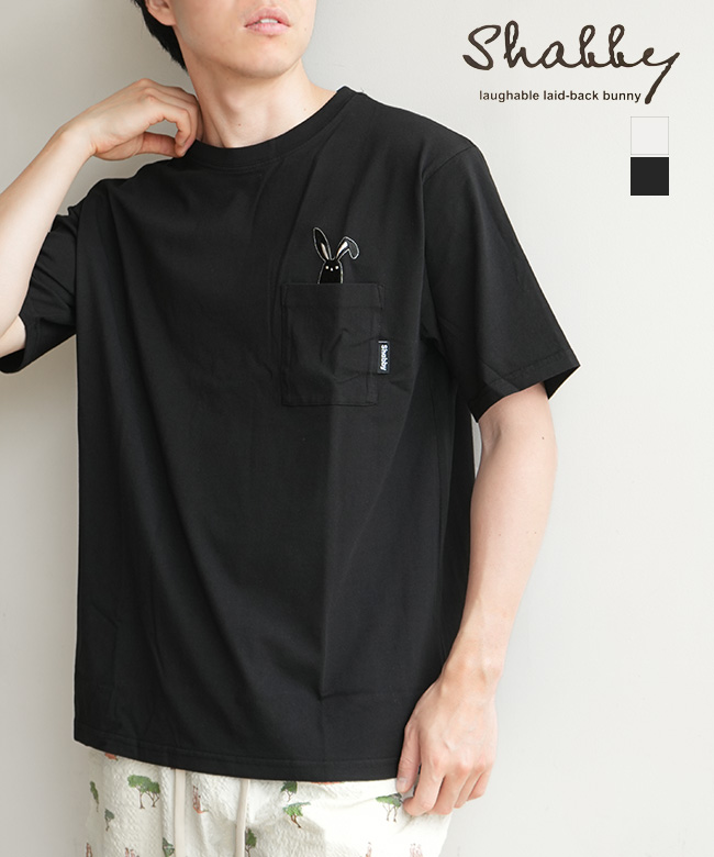 【SALE 20%OFF】ALLOWED TO UNFOLD/Shabby(アロウド トゥ アンフォールド/シャビー) シャビー ポケット内刺繍 Tシャツ メンズ トップス 半袖 カットソー ポケT【メール便対応可】[SHA-262-03] セール