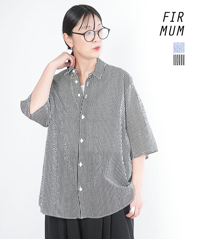 FIRMUM(フィルマム) STRIPE・WOVEN BLOUSE ストライプ・ウーブン