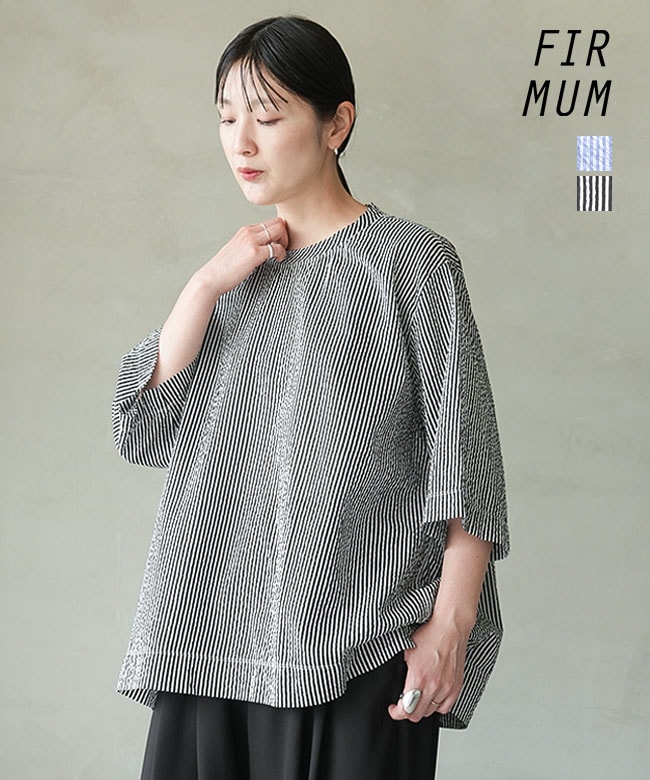 FIRMUM(フィルマム) STRIPE・WOVEN TEE ストライプ・ウーブンT