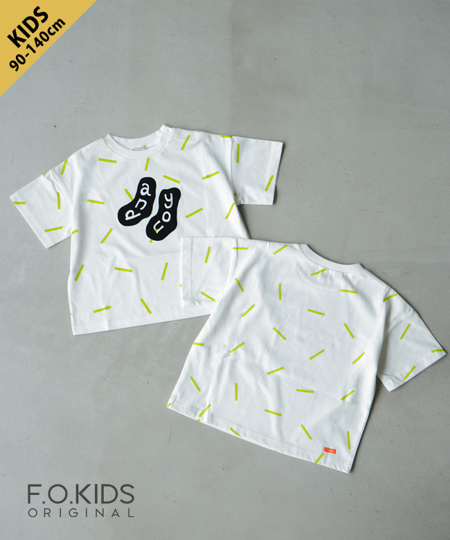 【SALE 10%OFF】F.O.KIDS(エフオーキッズ)シンプルモチーフ総柄Tシャツ 半袖 トップス カットソー 90 100 110 120 130 140【メール便対応可】 [R307106] セール