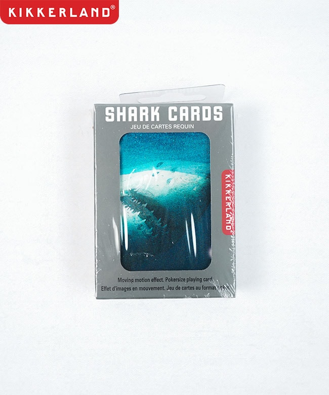 KIKKERLAND(キッカーランド) SHARK LENTICULAR PLAYING CARDS サメの3Dレンチキュラートランプ[kgg46]