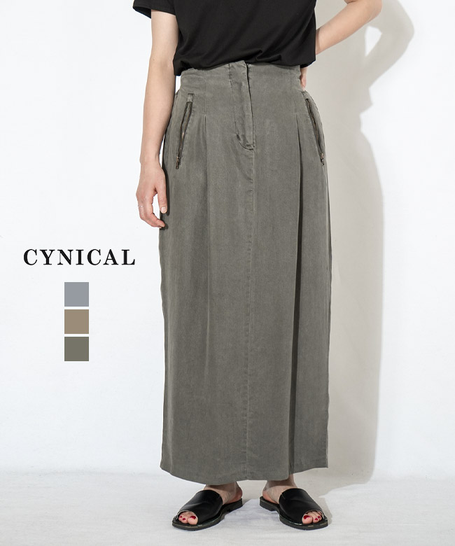 【SALE 20%OFF】CYNICAL(シニカル) ピグメントダイタイトスカート レディース スカート ボトムス [612-96085] セール