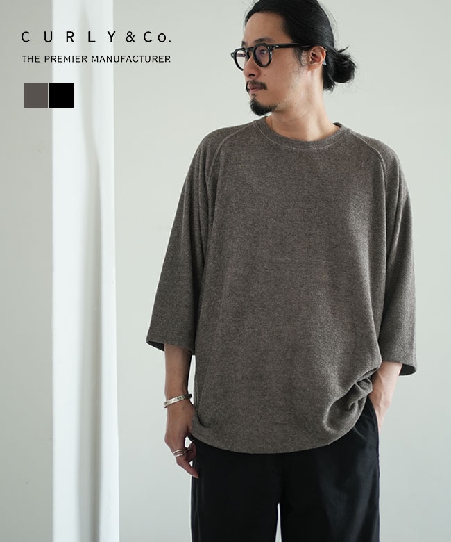 Curly&Co.(カーリー) VINTAGE PILE Q/S TEE ヴィンテージ パイル クォータースリーブ Tシャツ メンズ トップス 七分袖 [262-120712]