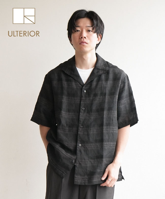 ULTERIOR (アルテリア) Multi Striped Shark Collar Shirt (マルチ