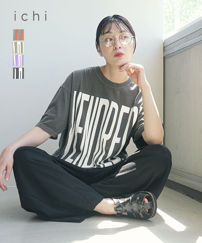 ICHI(イチ) ピグメントTシャツ 