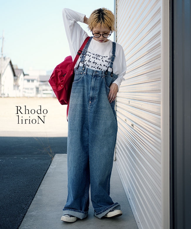 Rhodolirion(ロドリリオン) 5Pockets Suspender Pant - Denim 5