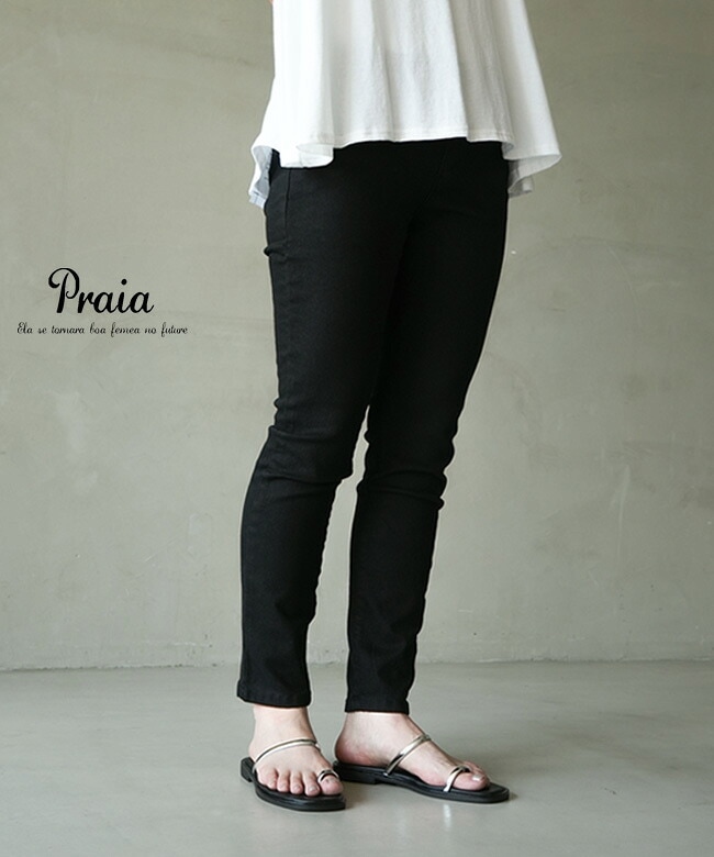 SALE 30%OFF】Praia(プライア)ブラックスキニーパンツ ボトムス フル