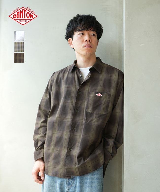 ◇DANTON(ダントン) T/C POPLIN WORK SHIRT ワークシャツ メンズ トップス シャツ [DT-B0398TCV]