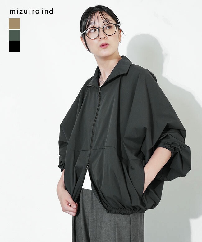 ◇mizuiro ind (ミズイロインド) high neck zip blouson ハイネック