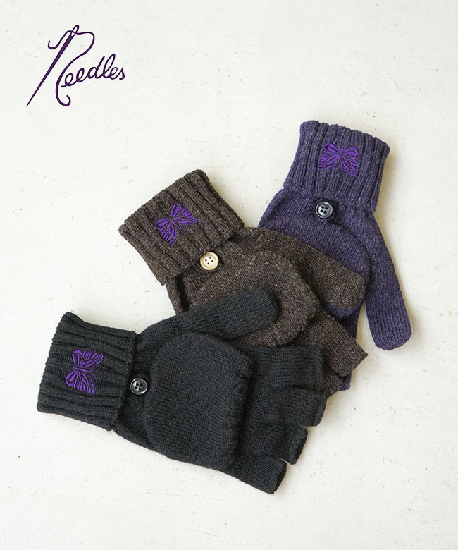 NEEDLES(ニードルズ) Convertible Grove - Shetland Wool コンバーチブルグローブ シェットランドウール 手袋 ミトン [TY068]
