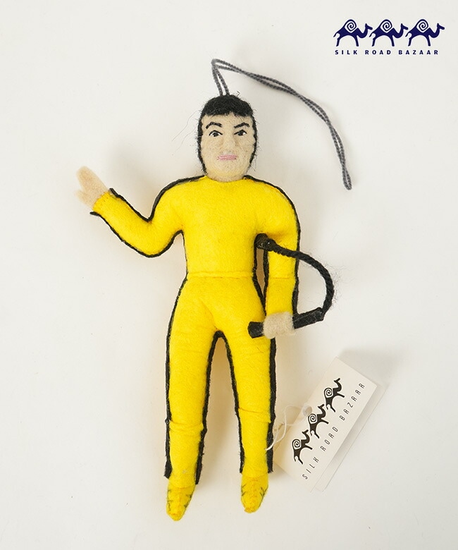 SILK ROAD BAZAAR  (シルクロードバザー)フェルトオーナメント Bruce Lee ブルース・リー [bruce-lee]