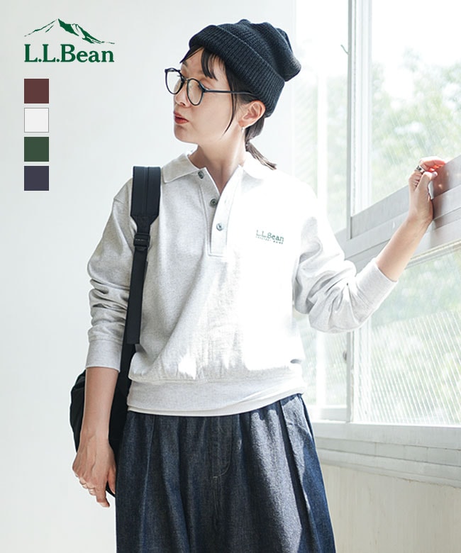 L.L.Bean(エルエルビーン) Portage Polo Sweatshirt ポーテージポロスウェットシャツ レディース トップス [6475-5142]