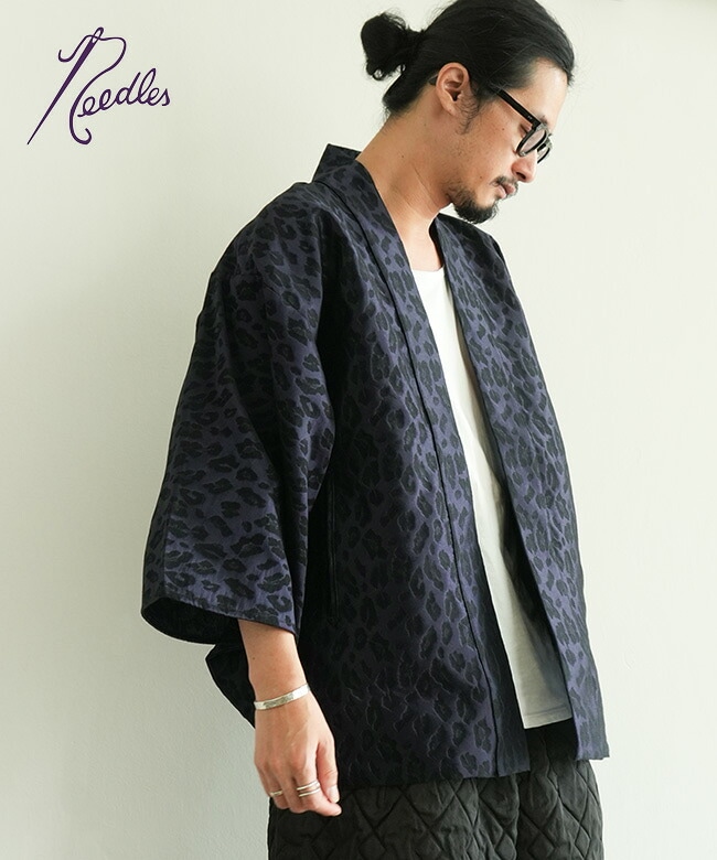 NEEDLES(ニードルズ) Haori Jacket - Leopard Jacquard 羽織ジャケット レオパード・ジャカード[TY143]