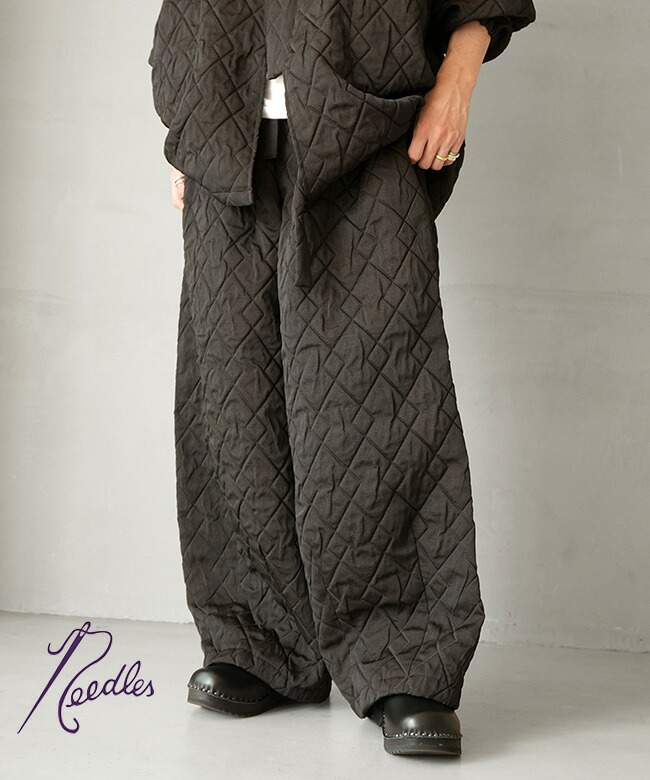 NEEDLES(ニードルズ) String H.D. Pant - Fringe Jacquard / Diamond ヒザデルパンツ ワイドパンツ[ty138]
