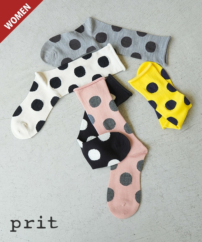 prit(プリット) ドットソックス 靴下 レディース【メール便対応可】 [P00763]