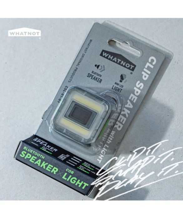 WHATNOT(ワットノット) / CLIP SPEAKER with LIGHT（クリップスピーカー） [csl-01-gy]