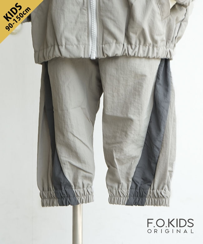 F.O.KIDS(エフオーキッズ) ラインアクティブパンツ 10分丈 こども キッズ ジュニア 男女兼用 ボトムス 長ズボン 90 100 110 120 130 140 150 サイズ セットアップ可能 [R421106]