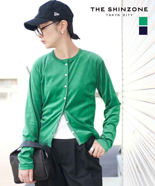 THE SHINZONE(ザ シンゾーン)VELOUR CARDIGAN ベロア カーディガン レディース トップス [26AMSCU05]