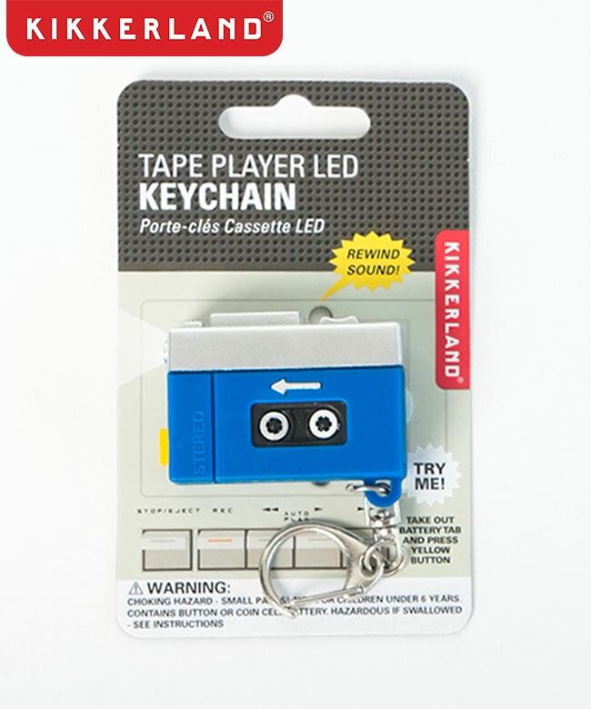 KIKKERLAND(キッカーランド) Tape Player LED Keychain(テープ プレイヤー LED キーチェーン) カセットプレーヤー型キーホルダー[KKR113]