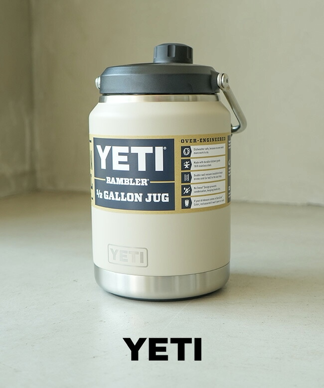 【ステッカー付属】YETI(イエティー) RAMBLER 1/2 GALLON JUG ランブラー ハーフガロンジャグ ステンレス製携帯用魔法瓶(1.8 L) [21071508872]【付属品あり】