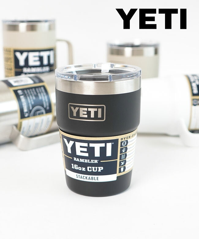 YETI(イエティー) 【ステッカー付き】RAMBLER(ランブラー) 16 oz  (473 ml) スタッカブルカップ タンブラー マグカップ [21071502851]【付属品あり】