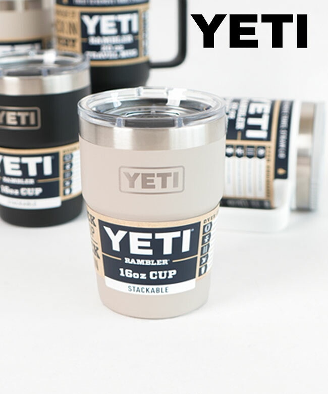 【ステッカー付属】YETI(イエティー) RAMBLER(ランブラー) 16 oz  (473 ml) スタッカブルカップ タンブラー マグカップ [21071503614]【付属品あり】