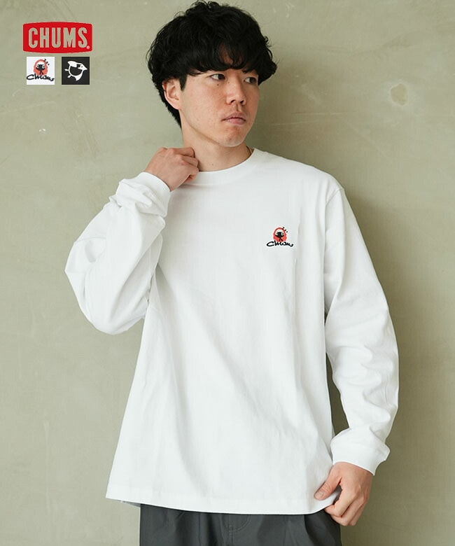 CHUMS(チャムス) Embroidery Brushed L/S T-Shirt エンブロイダリーブラッシュドロングスリーブTシャツ メンズ 長袖 刺繍 [CH01-2878]