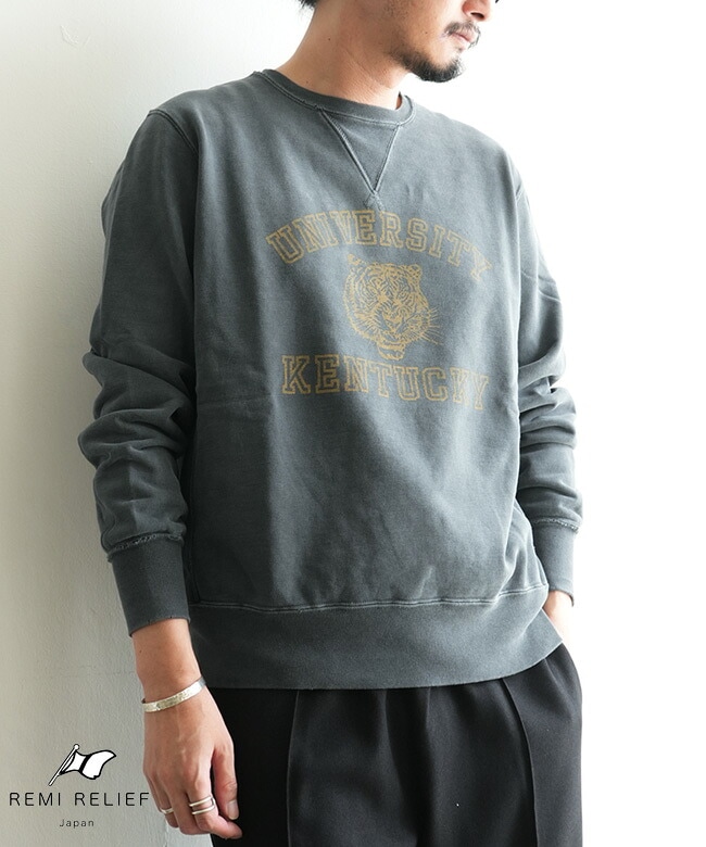 REMI RELIEF(レミレリーフ) SP加工裏毛クルー(KENTUCKY) メンズ