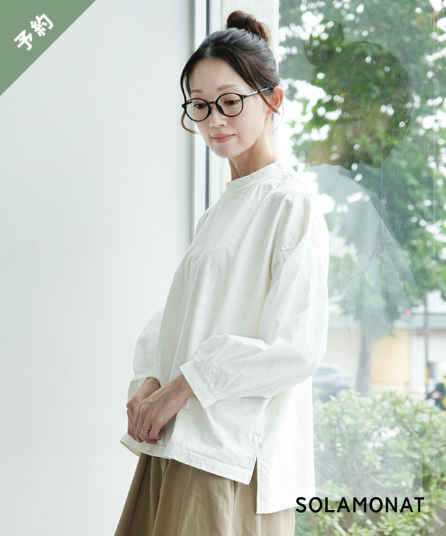 ◇【ご予約商品／9月下旬頃入荷予定】SOLAMONAT(ソラモナ) タックギャザースリーブプルオーバー レディース トップス 長袖 ウッディーハウス [sma-lk-pfls]【他商品と同時注文不可】