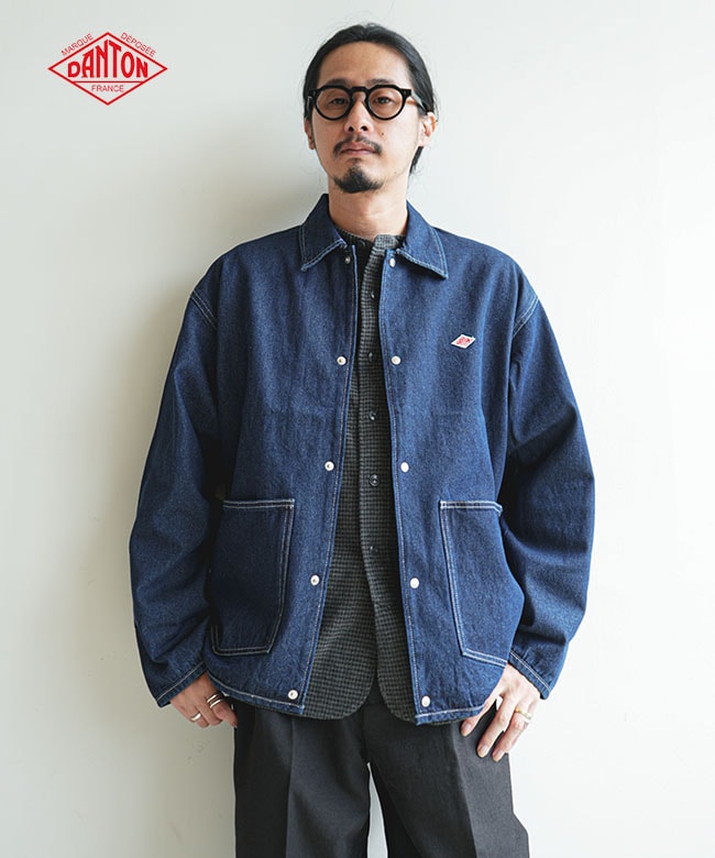 ◇DANTON(ダントン) COVERALL SHIRT カバーオールシャツ デニム