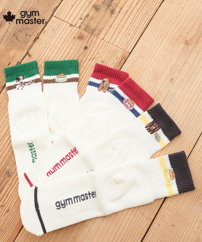 gym master(ジムマスター) DOG刺繍コンビソックス メンズ レディース 靴下【メール便対応可】 [G766740]