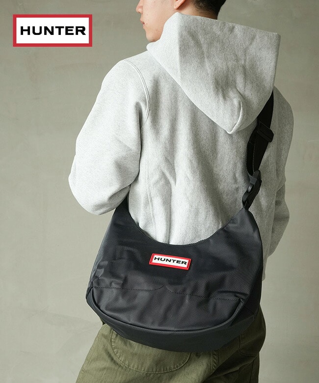 HUNTER(ハンター) NYLON MIDI HOBO TOTE ナイロン ミディ ホーボー ショルダーバッグ [UBS3601KBM]