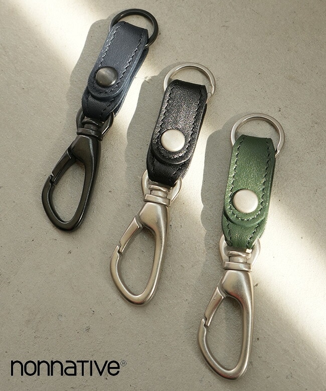 【保存箱付き】nonnative(ノンネイティブ)WORKER KEY RING WITH LEATHER STRAP 革製ストラップ付きキーリング[NN-A4903]【付属品あり】