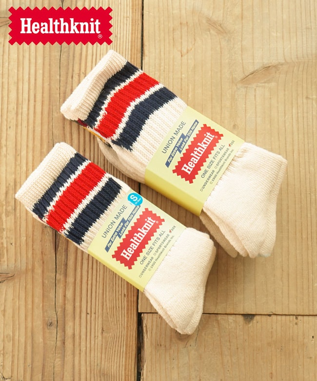 Healthknit(ヘルスニット) クラシック3本ライン 3Pソックス  靴下 メンズ レディース [191-3471]