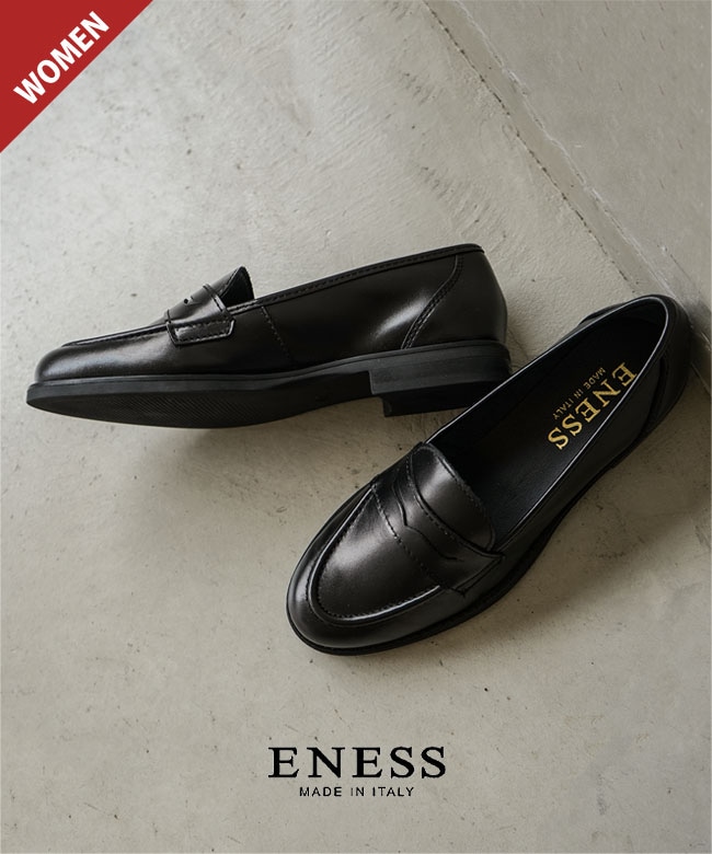 ENESS(エネス) コインローファー レザーシューズ レディース 革靴