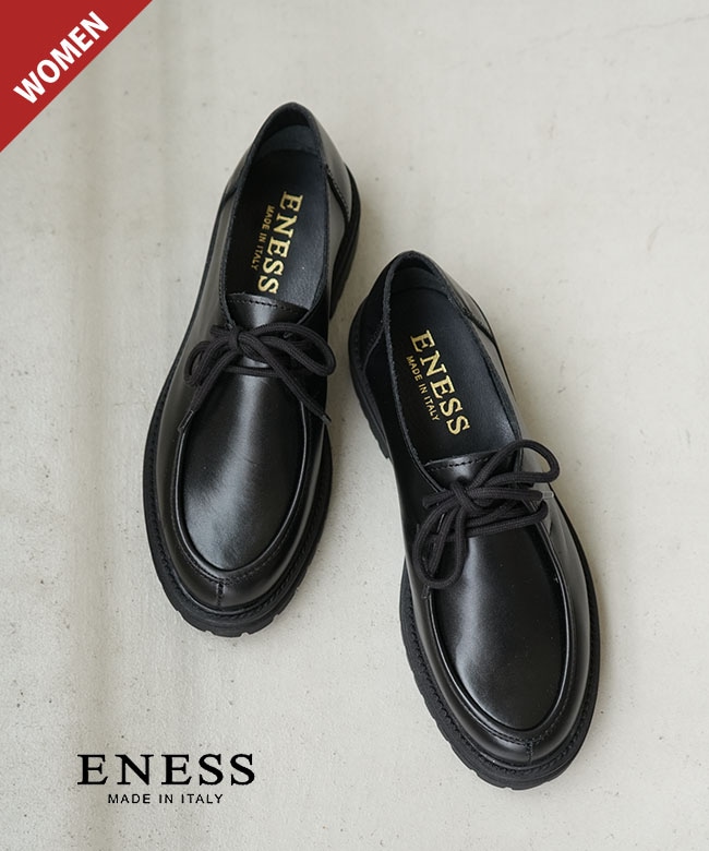 ENESS(エネス) チロリアンシューズ レディース 革靴 紐靴 天然皮革 [ST