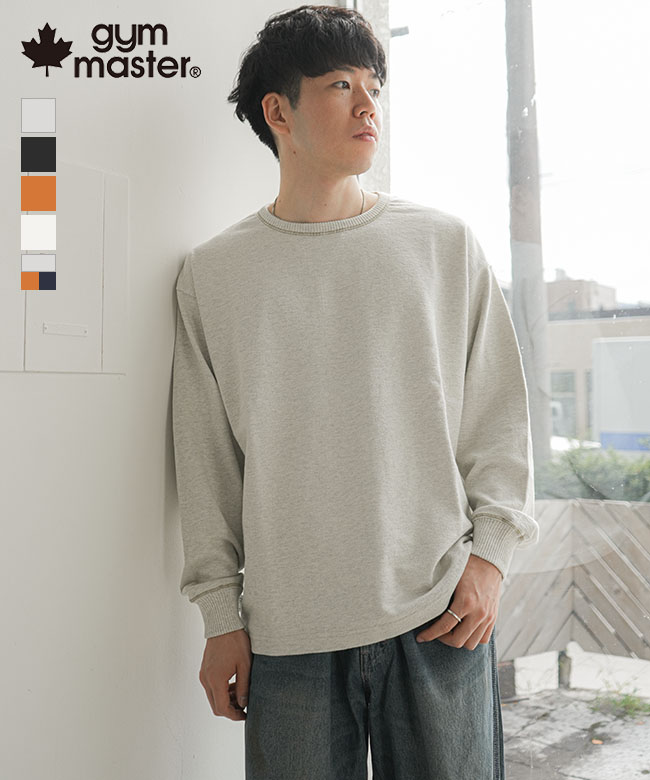 gym master(ジムマスター)ブロックインレー クルーネックロングTシャツ[G833787]
