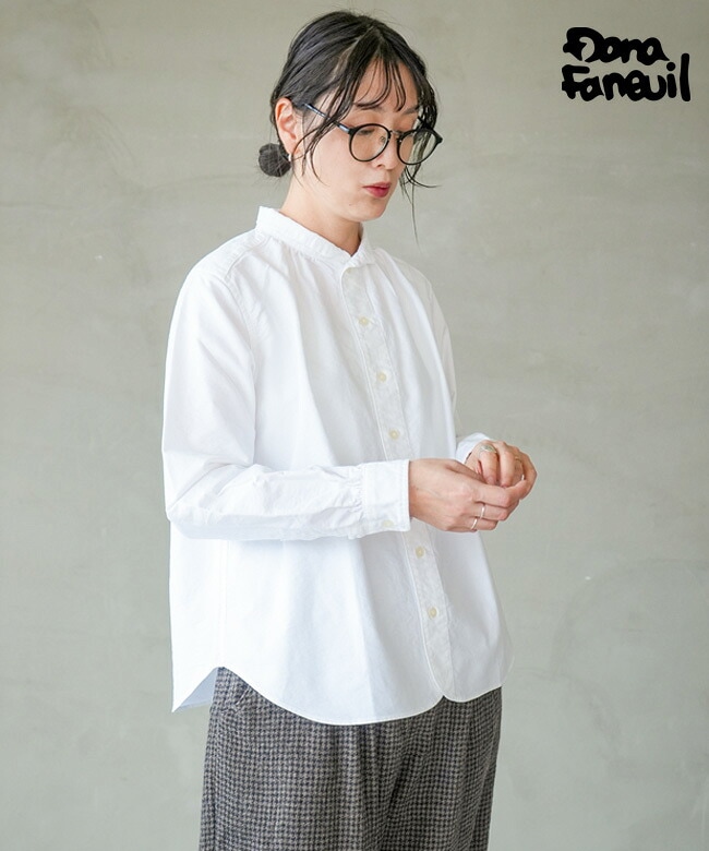 DANA FANEUIL(ダナファヌル)オックスコットンシャツ レディース トップス 長袖[D-6127101]