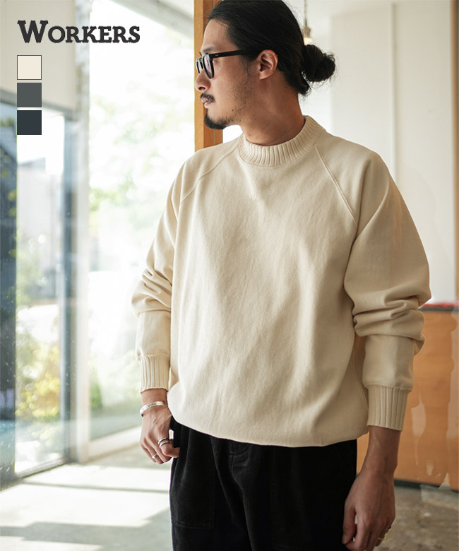 WORKERS(ワーカーズ) Raglan Cotton Sweater ラグランコットンセーター メンズ トップス セーター 長袖 [2609ID1]