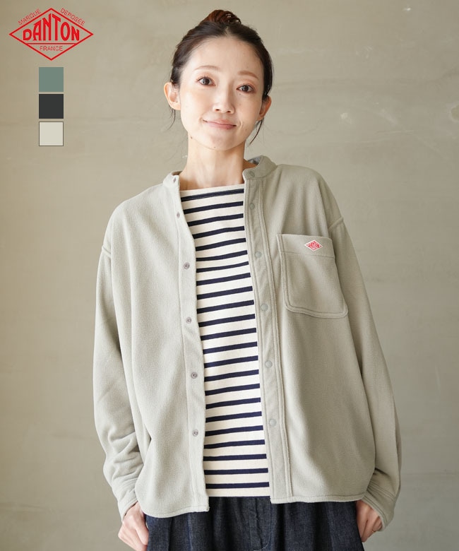 ◇DANTON(ダントン) Micro Fleece Shirt Jacket マイクロ フリース シャツ ジャケットトップス レディース [DT-A0803MFR]