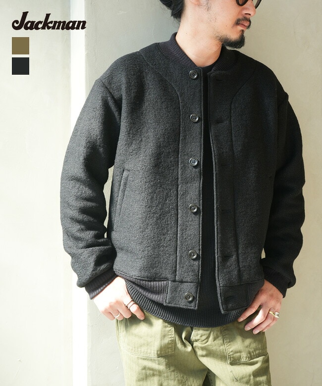 Jackman(ジャックマン) Wool Ground Jumper ウールグラウンドジャンパー メンズ アウター ジャケット [JM8683]