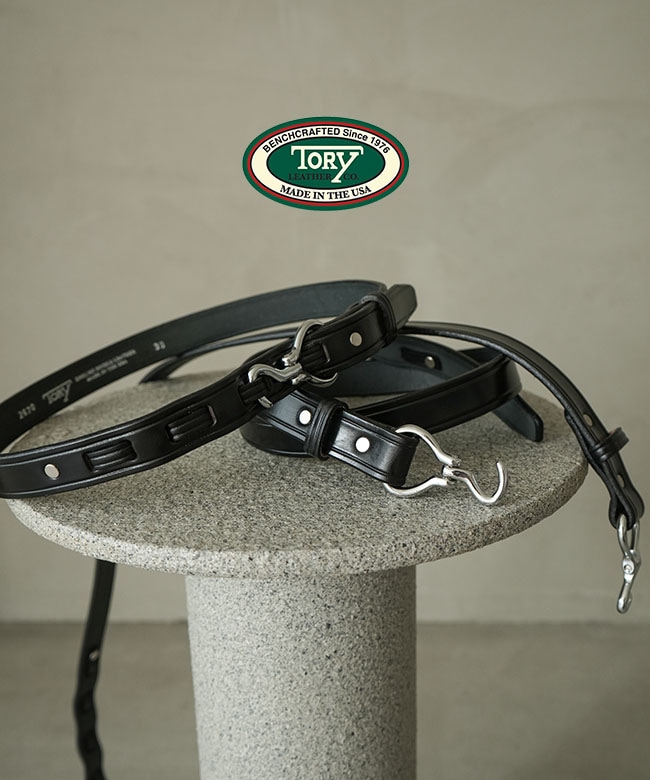 TORY LEATHER(トリーレザー)1” Bridle Leather Mini Hook Buckle Belt