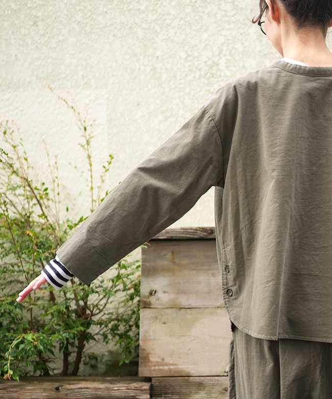 blue willow(ブルーウィロー) 別注コーデュロイ2wayブラウス