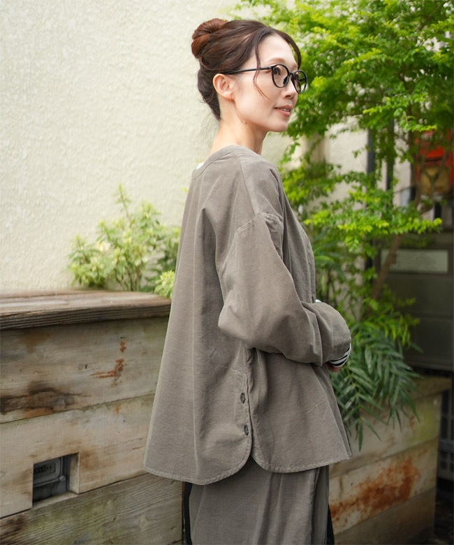 blue willow(ブルーウィロー) 別注コーデュロイ2wayブラウス