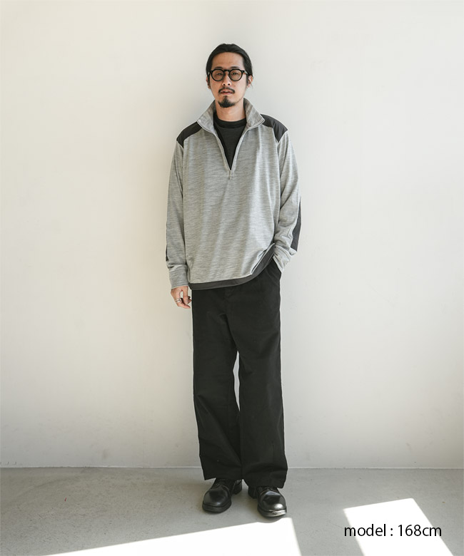 Caledoor(カレドアー) Light Merino Wool Half Zip Sweater ライト